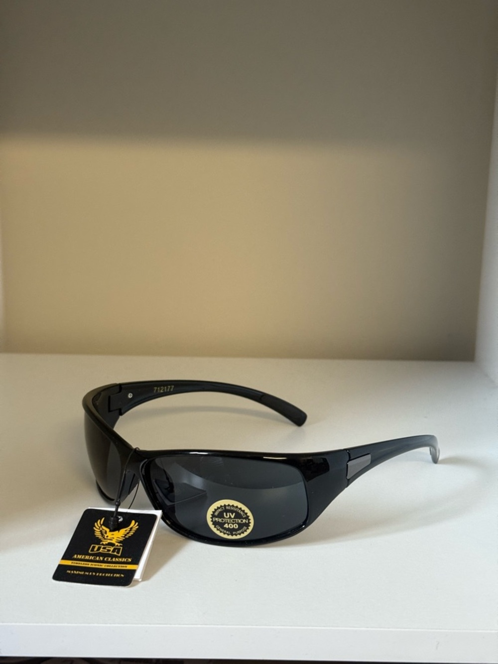 USCG Black Women's Wrap Sunglasses - UV400 Protection